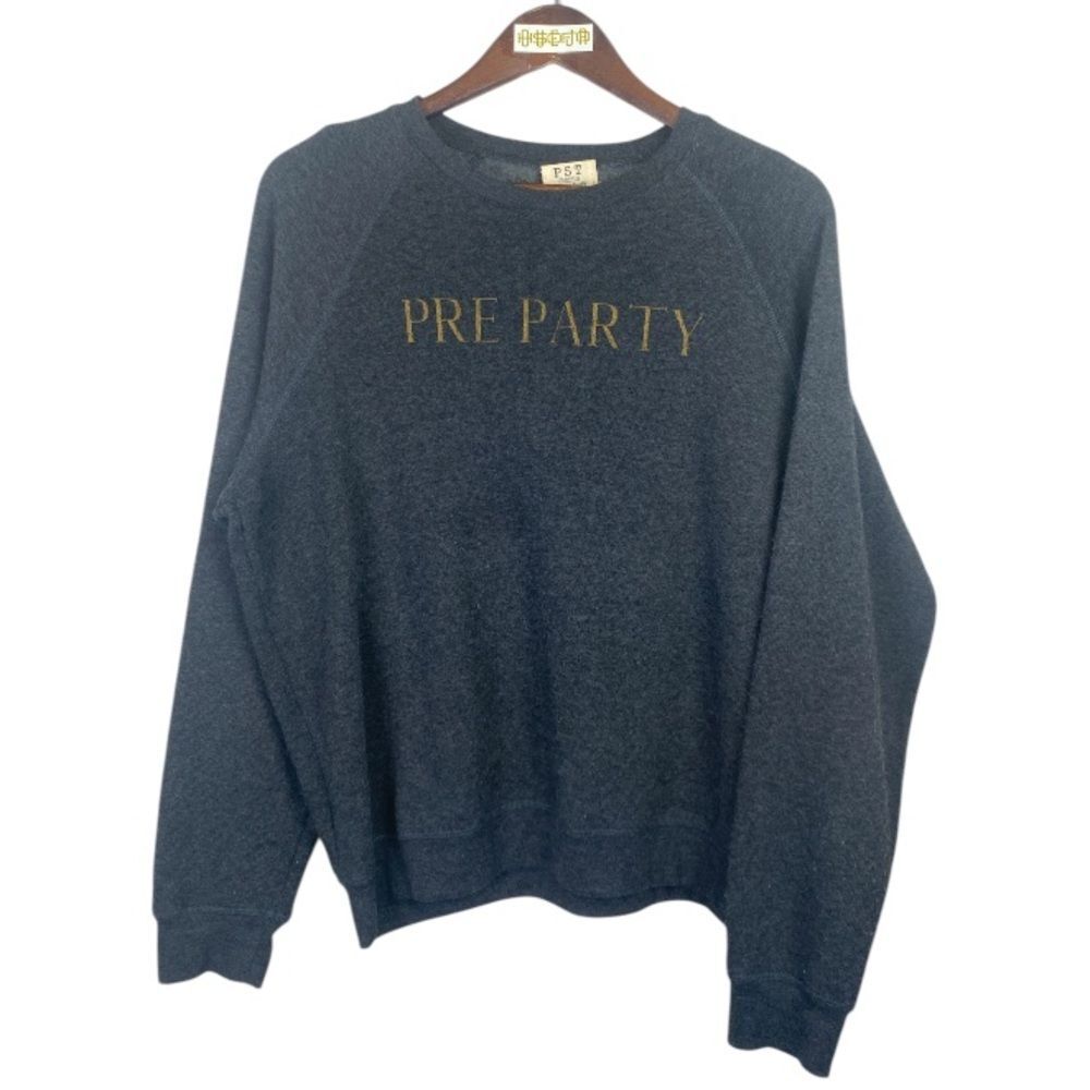 PST dark grey Pre Party soft pullover sweatshirt / Large